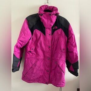 The North Face Women's Fuchsia and Black Ski Jacket
